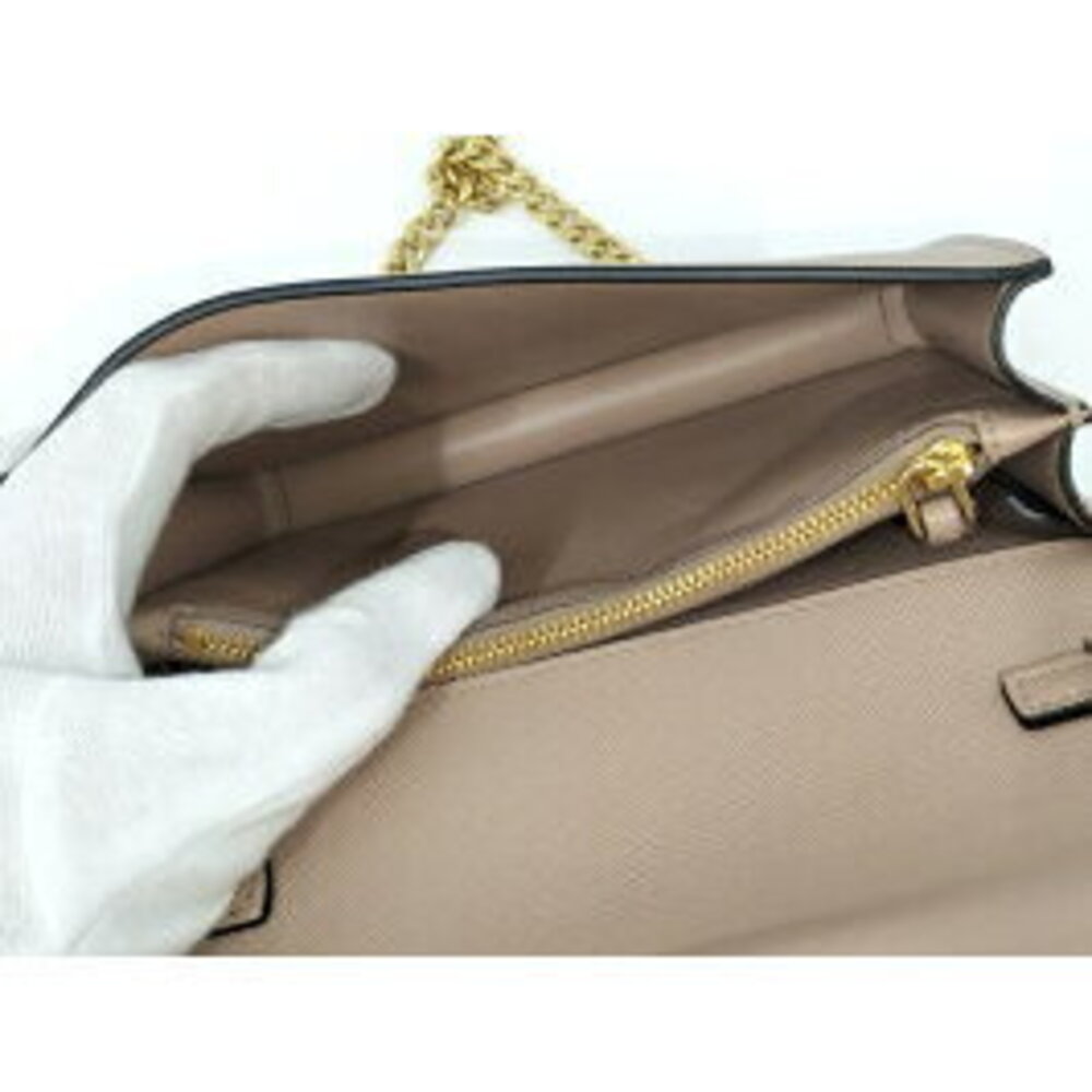 PRADA Chain Shoulder Bag Logo Leather - Picture 8 of 9